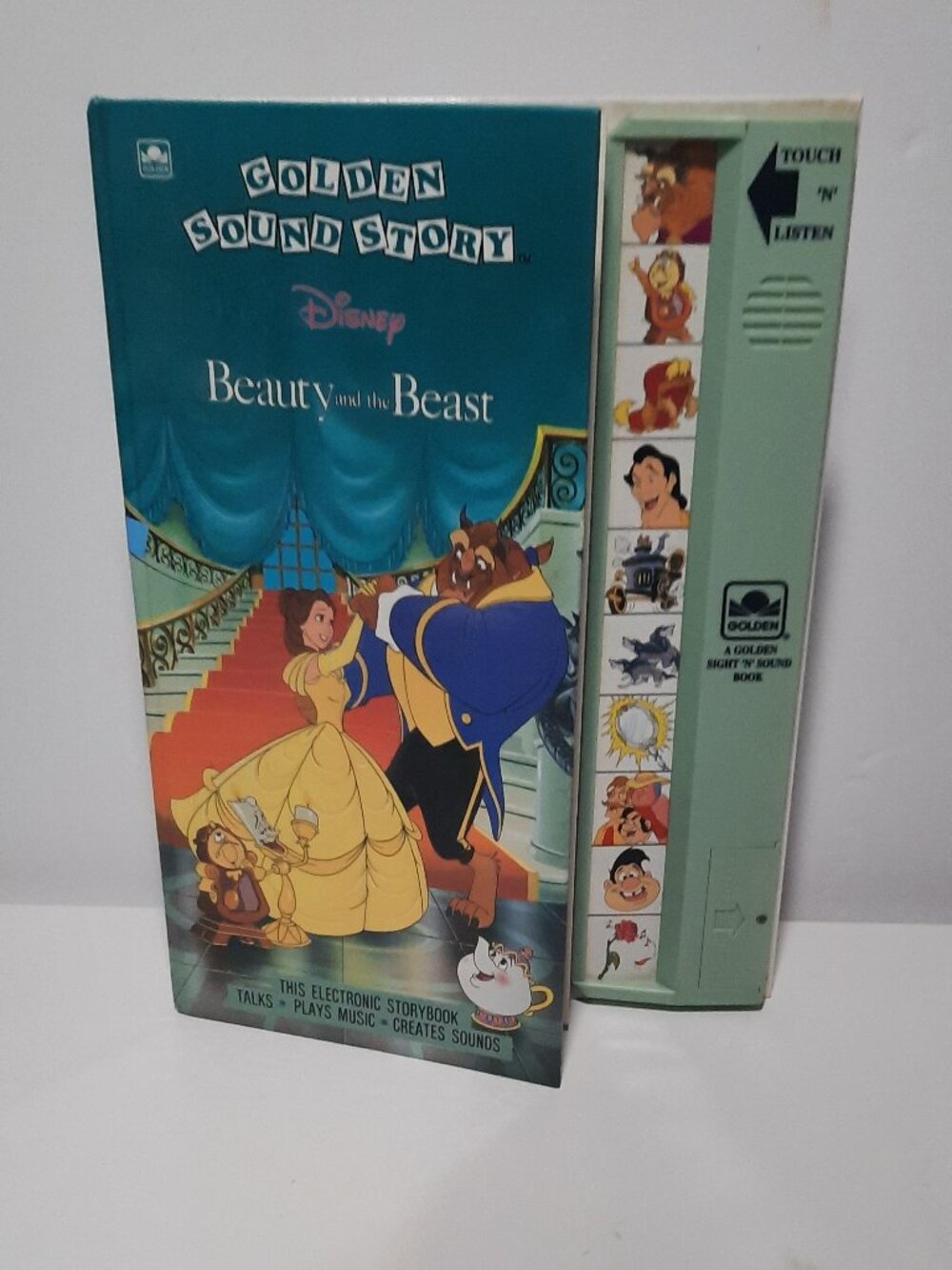 Vintage 1992 Disney Beauty Beast Golden Sound Story Book Tested Working
